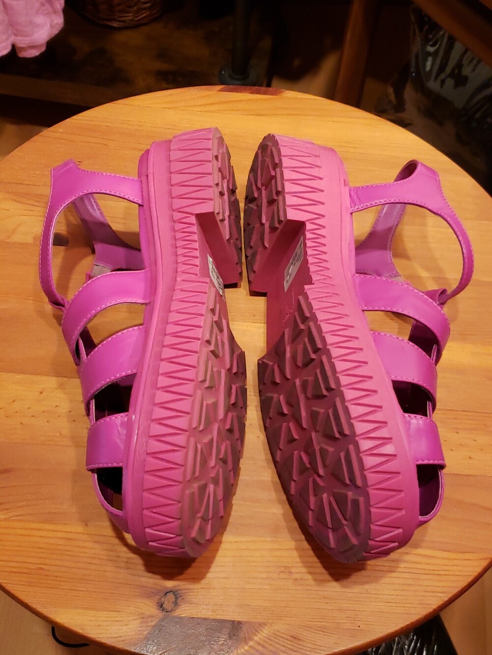 Schutz Beatrix Nappa Leather Platform Fisherman Sandal Size 9.5 - Picture 3 of 6